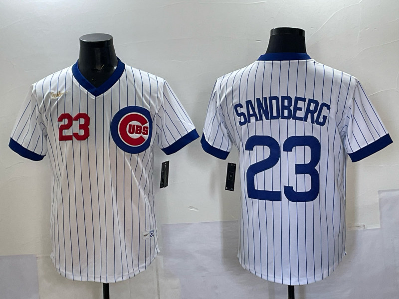 Men Chicago Cubs #23 Sandberg white Nike MLB 2025 jersey 008